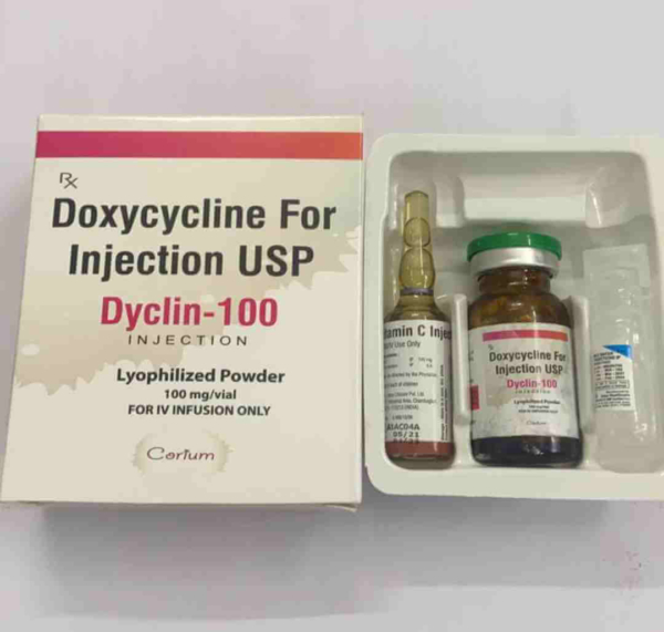 dyclin inj- DOXCYCYCLINFOR INJECTION 100 MG