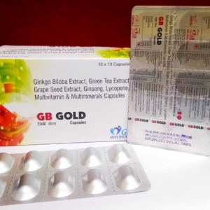 gb gold - GINKGO BILOBA EXTRACT ,GREEN TEA EXTRACT, GRAPE SEED EXTRACT,GINSENG,LYCOPENE,MULTIVITAMIN &MULTIMINERALS CAPSULES