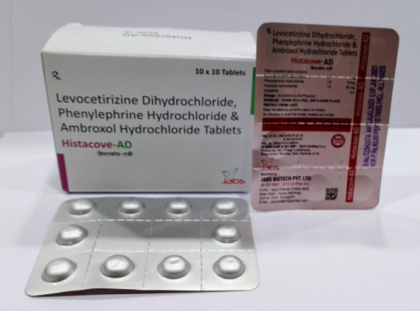 Levocetirizine Dihydrochloride, Phenylephrine Hydrochloride and Ambroxol Hydrochloride Tablets